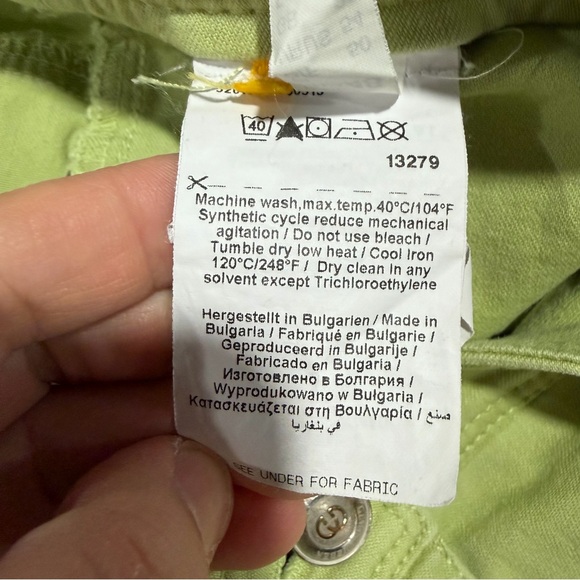 Gerry Weber Light Green Trousers 5-Pocket Design Cotton Blend Stretch Straight - Picture 7 of 9
